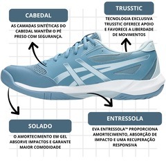 Tênis ASICS GEL-Rocket 12 - Masculino - Foto 3