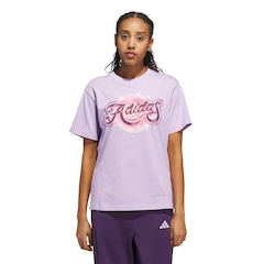 Camiseta Feminina adidas com gráfico Aerografado - Foto 1