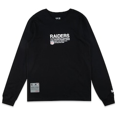 Camiseta Masculina New Era Manga Longa NFL Las Vegas Raiders Style - Foto 1
