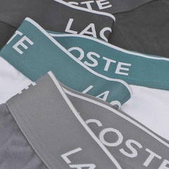 Kit Cueca Masculina Lacoste Trunk Stretch Preto Adulto - Foto 2