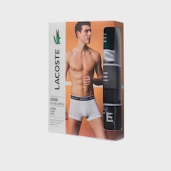 Kit Cueca Masculina Lacoste Trunk Stretch Preto Adulto - Foto 3