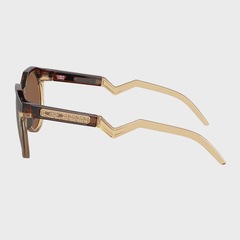 Óculos de Sol Unissex Oakley HSTN Kylian Mbapee Dark Amber Prizm Tungsten - Foto 3