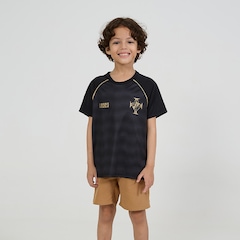 Camiseta Vasco Da Gama Raglan Mosaico Braziline - Infantil - Foto 1