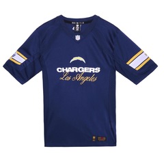 Camiseta Masculina New Era Jersey Los Angeles Chargers  Preto NFL Game Sao Paulo 2025 - Foto 1
