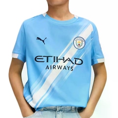 Camisa Manchester City Puma 1 25/26 Home Infantil - Foto 1