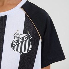 Camiseta Santos Mosaico Braziline - Infantil - Foto 3