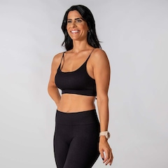 Conjunto Fitness Calça Top Alça Regulável Alma Genius Feminino - Foto 4