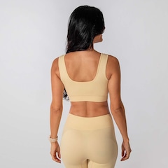 Conjunto Fitness Short E Top Alça Canelado Alma Genius Feminino - Foto 4
