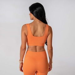 Conjunto Fitness Short Top Alça Canelado Alma Genius Feminino - Foto 4
