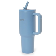 Copo Térmico com Canudo Inox 1200ml Noah Azul Alma - Foto 2