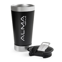 Copo Térmico Inox Com Tampa Abridor 500Ml Alma Genius - Foto 3