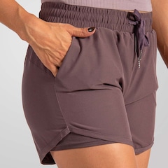 Short Duplo Feminino Fitness Sport Alma Genius - Foto 5
