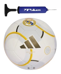 Kit Bola de Futebol de Campo Adidas Real Madrid Club + Bomba de Ar - Foto 1