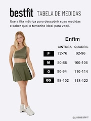 Short Saia Feminino Enfim Malwee Godê - Foto 3