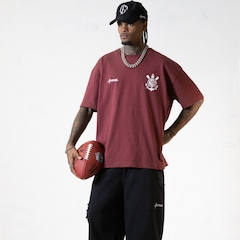 Camisa Corinthians Approve Trillab NFL Oversized Grená - Masculino - Foto 1