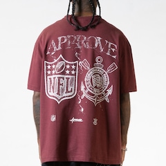 Camisa Corinthians Approve Trillab NFL Oversized Grená - Masculino - Foto 6
