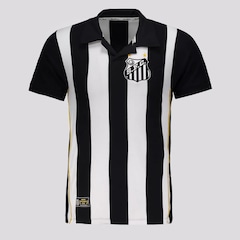Camiseta Santos 2010 Retrô Mania Listrada Masculina - Foto 1