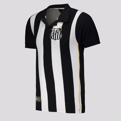 Camiseta Santos 2010 Retrô Mania Listrada Masculina - Foto 2