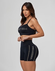 Top Média Sustentação Shape Juju Preto Feminino - Foto 5