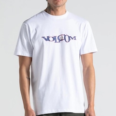 Camiseta Volcom Skidder SM26 Masculina Branco - Foto 1