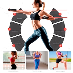 Extensor Elástico Gold Sports Force Pro Tensão 3,5 kga a 13,6 Kgs - Foto 4