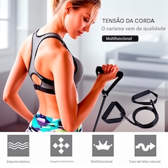 Extensor Elástico Gold Sports Force Pro Tensão 3,5 kga a 13,6 Kgs - Foto 5