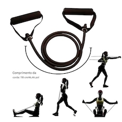 Extensor Elástico Gold Sports Force Pro Tensão 3,5 kga a 13,6 Kgs - Foto 8