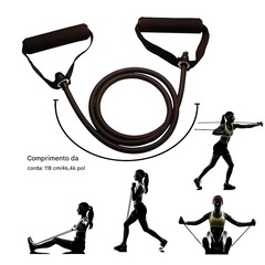 Extensor Elástico Gold Sports Force Pro Tensão 3,5 kga a 13,6 Kgs - Foto 8