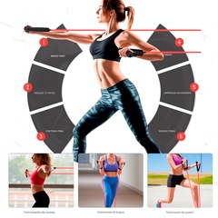 Extensor Elástico Gold Sports Force Pro Tensão 3,5 kga a 13,6 Kgs - Foto 4