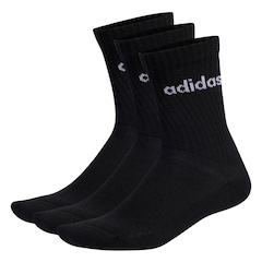 Meia adidas Unissex C Lin Crew - 3 Pares - Foto 1