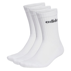 Meia adidas Unissex C Lin Crew - 3 Pares - Foto 1