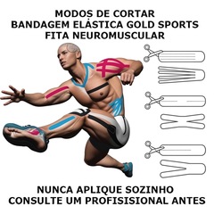 Bandagem Elástica Gold Sports Adesiva Neuromuscular - Foto 6