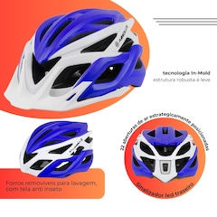 Capacete ciclismo Absolute Wild Flash led traseiro USB - Foto 2
