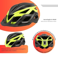 Capacete ciclismo Absolute Wild Flash led traseiro USB - Foto 2