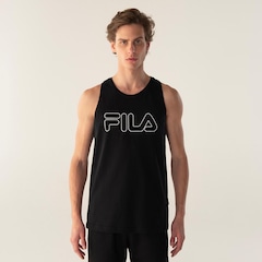 Camiseta Regata Fila Letter Outline Masculina - Foto 1
