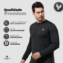 Kit 2 Camisa Térmica Masculina Manga Longa com Proteção UPF50 Performance Wear - Foto 3