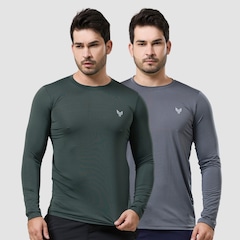 Kit 2 Camisa Térmica Masculina Manga Longa com Proteção UPF50 Performance Wear - Foto 1