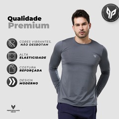 Kit 2 Camisa Térmica Masculina Manga Longa com Proteção UPF50 Performance Wear - Foto 3