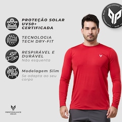Kit 2 Camisa Térmica Masculina Manga Longa com Proteção UPF50 Performance Wear - Foto 2