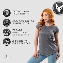 Camiseta Dry Fit Feminina Academia Básica Performance Wear - Foto 2