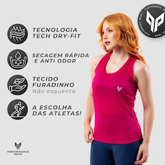 Camiseta Regata Feminina Academia Dry Fit Blusa Fitness Performance Wear - Foto 2