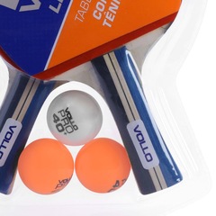 Kit de Tênis de Mesa Vollo VT710 com 2 Raquetes e 3 Bolinhas - Foto 3