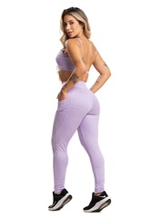 Calça Legging Mvb Modas Bolsos Cintura Alta Feminina - Foto 5