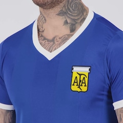 Camiseta Argentina Retrô Copa 1986 Masculina FutFanatics - Foto 5
