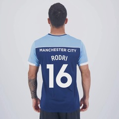 Camiseta Manchester City Rodri 16 Navy Masculino FutFanatics - Foto 1