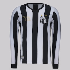 Camiseta Manga Longa Do Santos Retrô 1978 Masculina FutFanatics - Foto 1