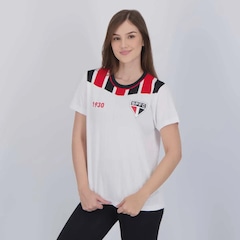 Camiseta São Paulo Calleri 9 Amago Feminina FutFanatics - Foto 4