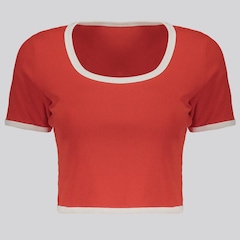 Camiseta Cropped Fila Rib Feminina - Foto 1