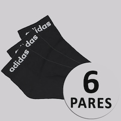 Meia Cano Curto adidas Logo Linear Ankle Unissex - 6 Pares - Foto 1