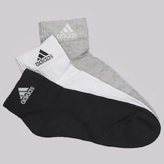Meia Cano Médio adidas Logo Unissex 6 pares - Foto 2